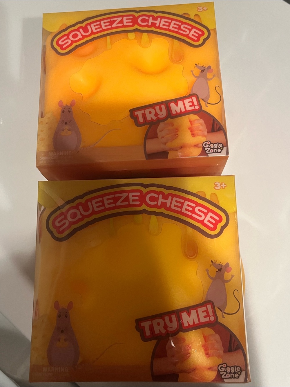 Two cheese squishies